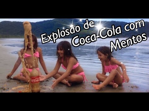 DESAFIO COCA-COLA com MENTOS - impressionante / 3 irmas demais