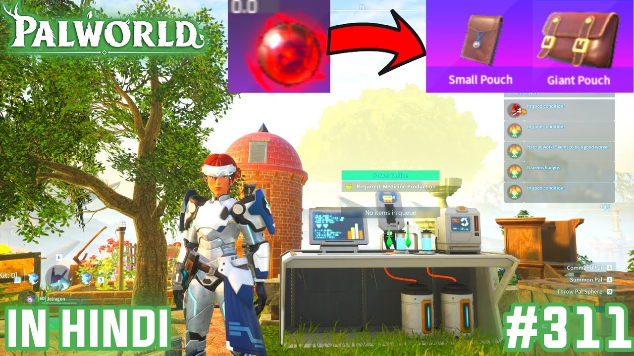 How To Craft Giant Pouch Bag In Palworld || How To Build Advanced Medicine Workbench 🧪🌿