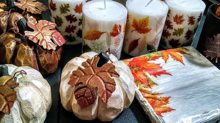 ASMR Dollar Tree 💰🍁🍂🔥 Harvest Decor Haul (whispering, tapping, gum chewing & more)