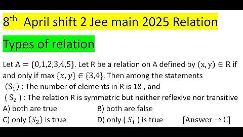 Let A={0,1,2,3,4,5}. Let R be a relation on A defined by (x,y)∈R if and only if max {x,y}∈{3,4}.