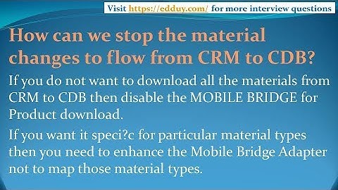 SAP CRM  Interview Questions and Answers for freshers and experienced– Part 3