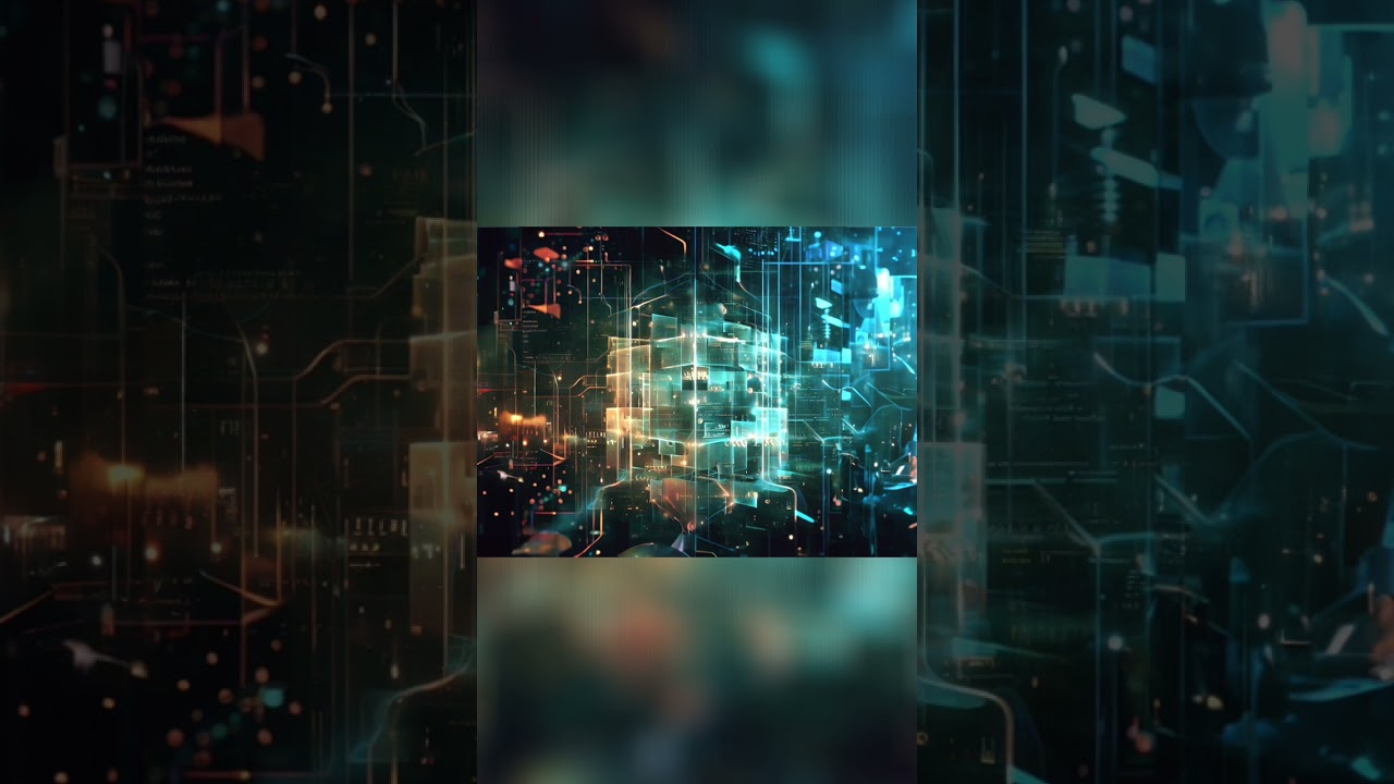 Abstract Digital Cube: Interconnected Lines 