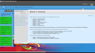 Opening Elsevier Learning Modules in Blackboard