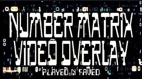 Number Matrix Overlay Effect / Matrix Background Video Effects For Editing / Royalty Free Effects