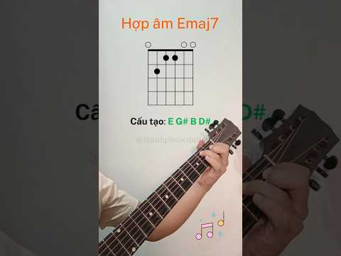 Hợp âm guitar – Các thế bấm hợp âm Emaj7 mới nhất 2023