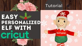 How To Personalize Dollar Tree Elves With Iron-On Vinyl I Cricut DIY Craft