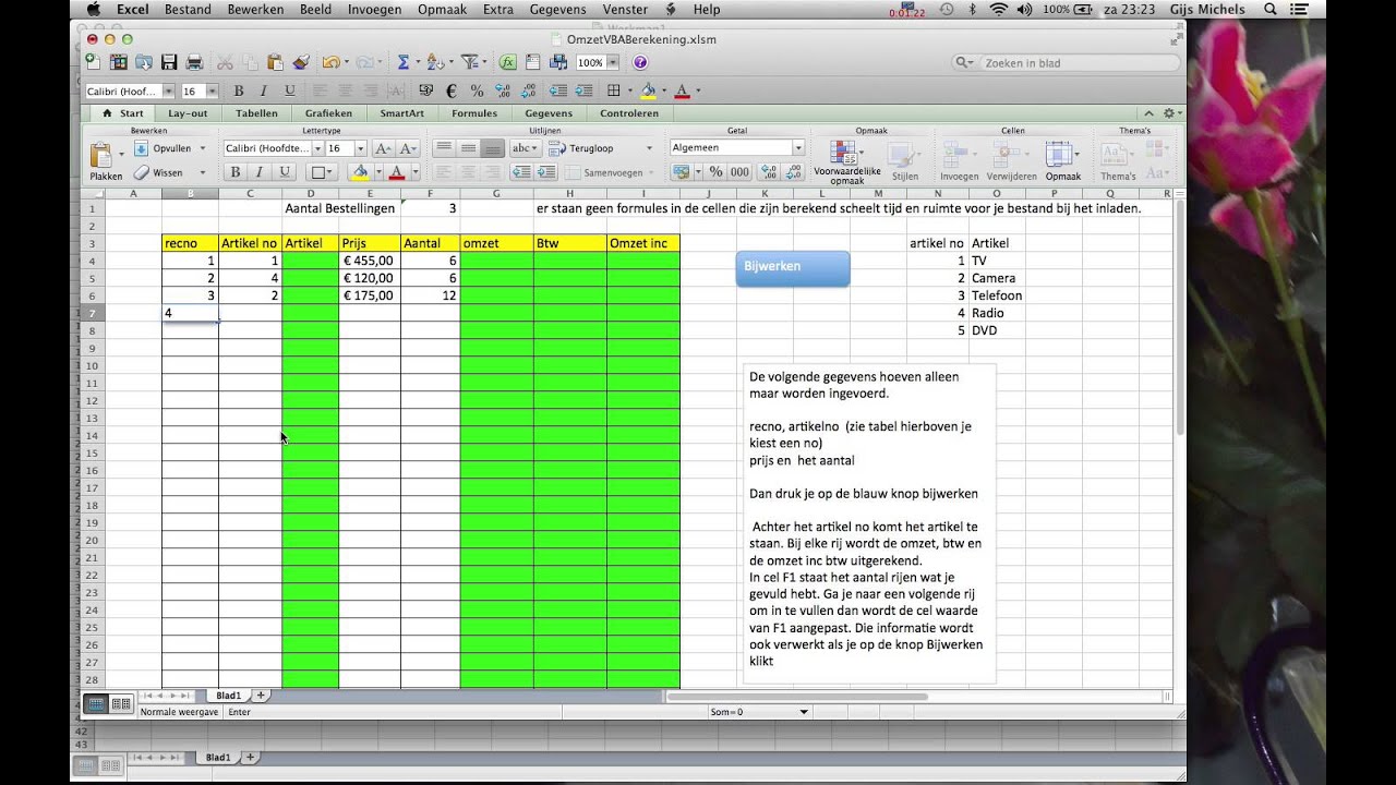 Excel Omzet  Berekenen Met VBA YouTube