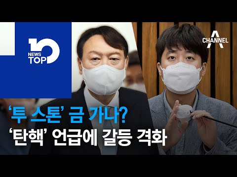‘투 스톤’ 금 가나?…‘탄핵’ 언급에 갈등 격화