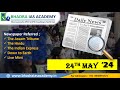 Assam current affairsnewspaper analysis 24th may 2024best apsc and upsc coaching in guwahati