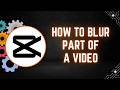 CapCut PC Tutorial: How to Blur Part of a Video