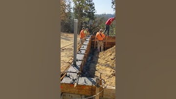 Pouring a Concrete Foundation #shorts