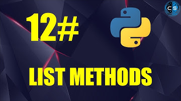 12# List methods - العمليات على القوائم