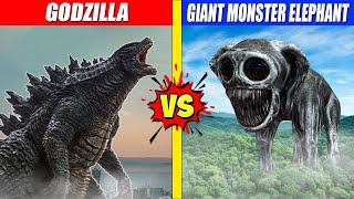 Godzilla vs Giant Monster Elephant (Zoonomaly) | SPORE