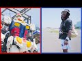 Jamaal Williams checks out world’s largest mobile Gundam in Japan!