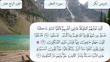 سورة النحل كاملة، بصوت الثارئ الشيخ ادريس ابكر