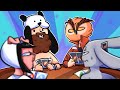 A Panda, A Pig, A Rabbit and a Robot Play Uno - UNO FUNNY MOMENTS