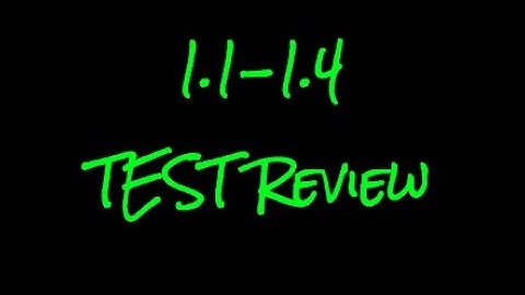 1.1- 1.4 TEST Review Algebra 2