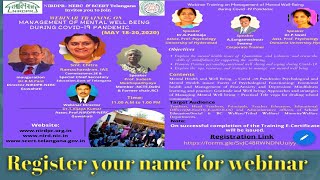 How to register your name for SCERT Telangana webinar.
