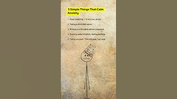 5 Simple Things That Calm Anxiety #AnxietyRelief #SelfCare#psychology #mentalhealth #mindset