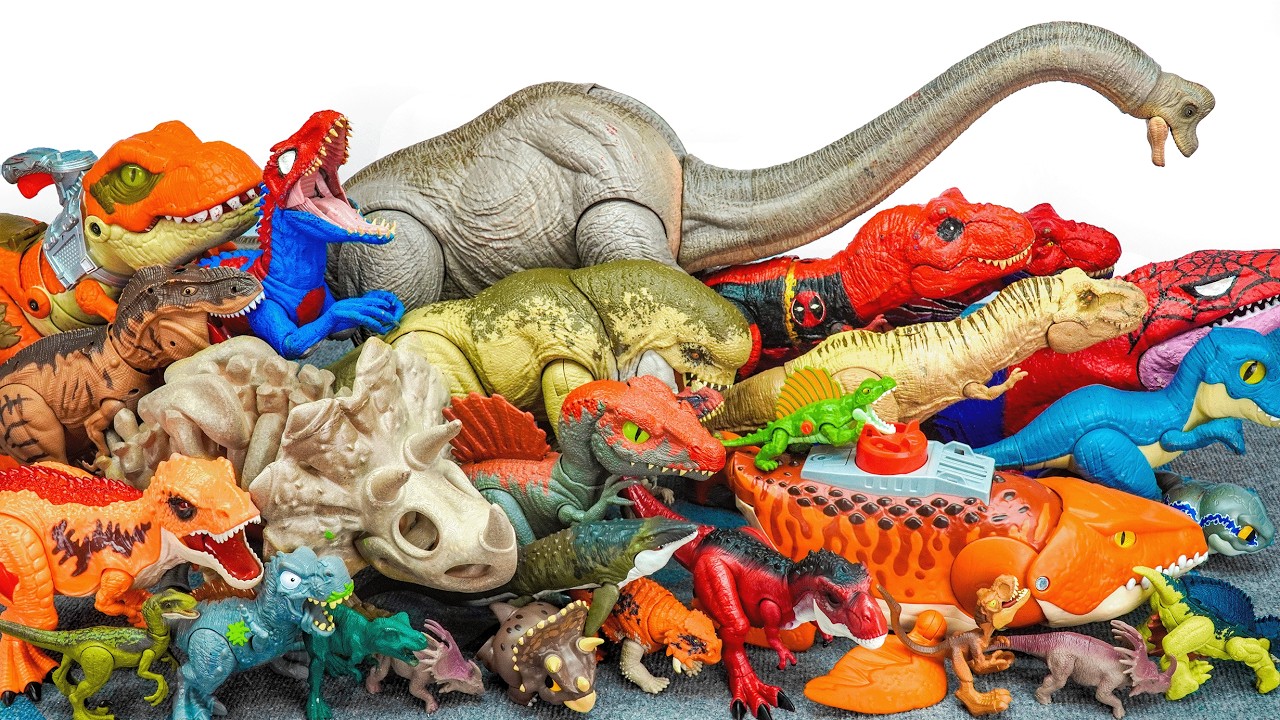 Jurassic World Unboxing Review Asmr Colorful Dinosaur T-rex Heads Mosasaurus Captivz Surprise Eggs