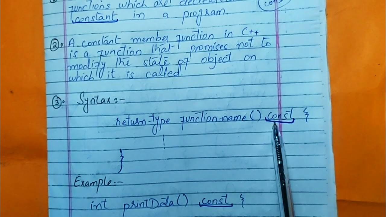 Constant const member functions in c object oriented programming