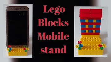 How to make mobile stand with blocks/lego blocks for kids/mobile stand