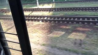  открытие двери на ходу электрички эр9м-55609 Коростень-Яготин пл.Караваевые дачи