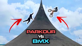 PARKOUR vs BMX - WHO GETS HIGHER CHALLENGE?!🇬🇧