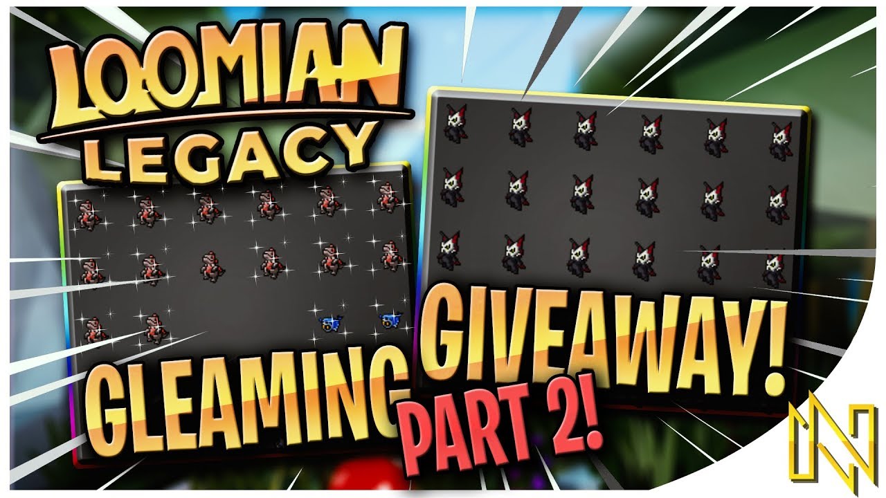 Part 2 Biggest Giveaway Duskit Gleaming Loomians Loomian - gleaming hunt starter giveaways loomian legacy roblox