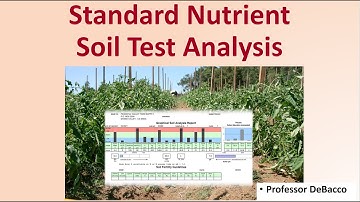 Standard Nutrient Soil Test Analysis