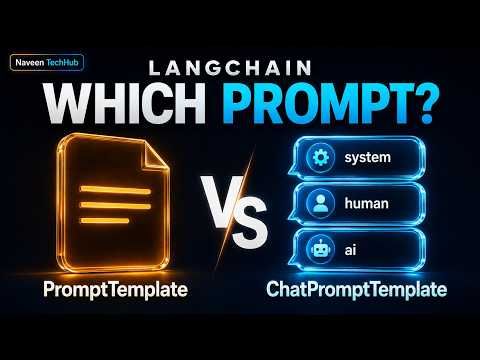 LangChain PromptTemplate vs ChatPromptTemplate | Python Tutorial