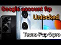 Tecno Pop 6 / Pop 6 pro обход frp / разблокировка Google account / Bypass frp android 12