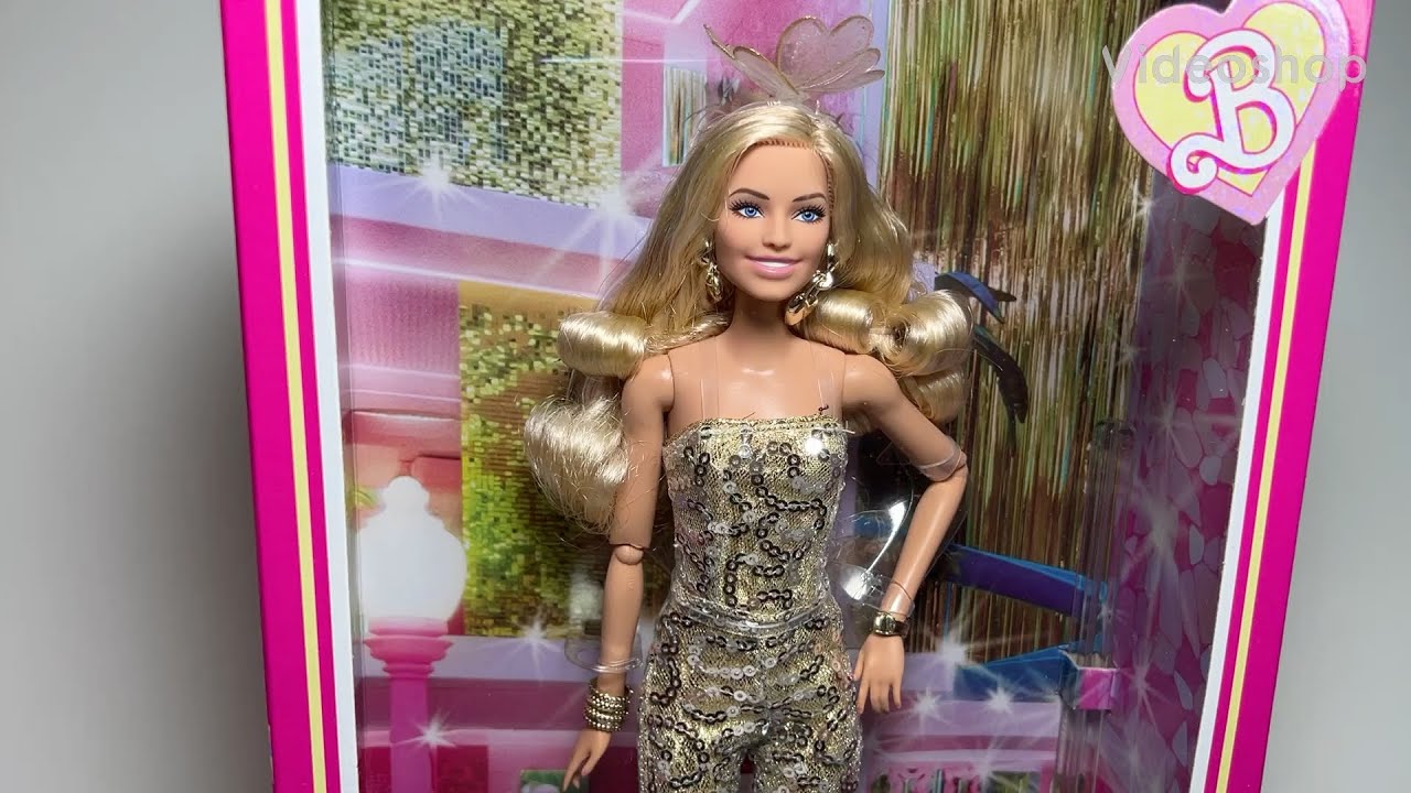 Barbie Movie Gold Jumpsuit Disco Party Doll 2023 Unboxing