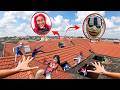 7 SPIDERMAN Vs SMILING WOMAN REAL LIFE ESCAPE 370.0 (Horror Parkour Pov Short) | Epic POV