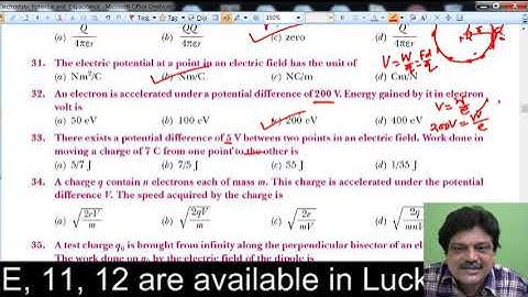 Top MCQs on Chapter 2 | Electrostatic Potential and Capacitance  | Class 12 | Term 1 | L 2