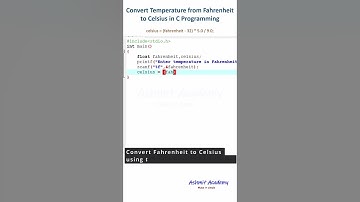 Convert Temperature from Fahrenheit to Celsius in C Programming