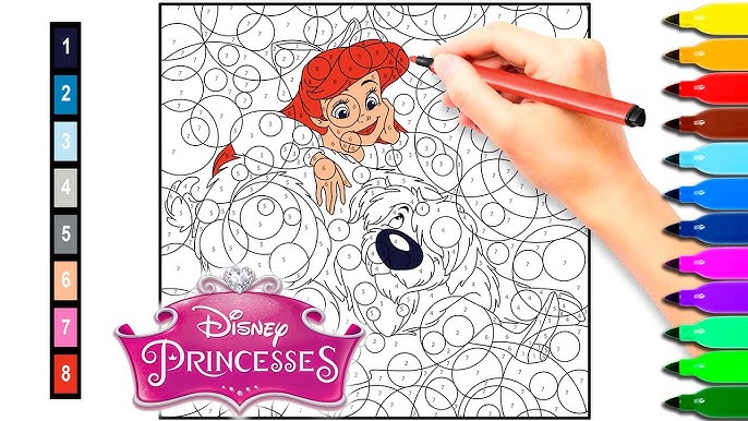 How I Color- French Disney Color by Number Books 
