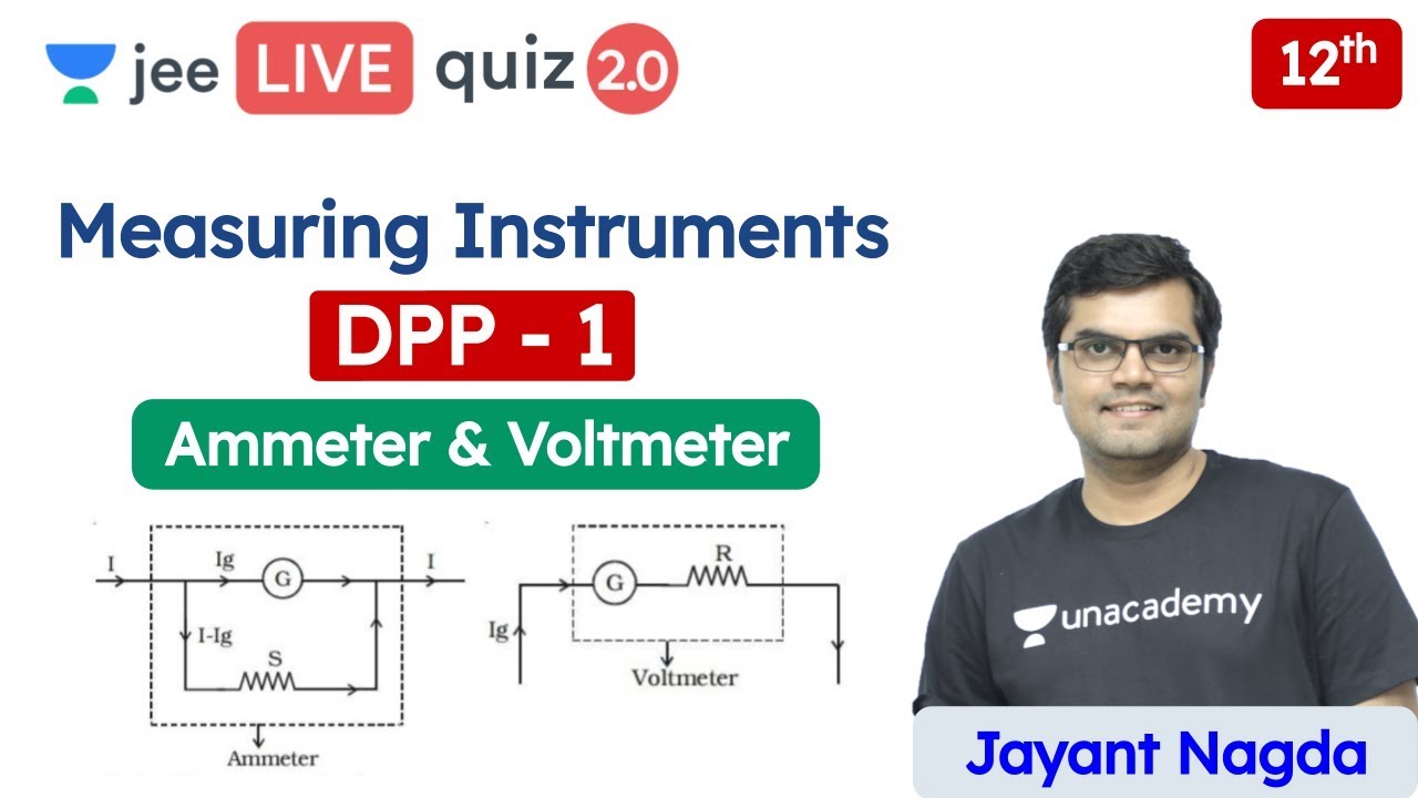 JEE: Measuring Instruments DPP 1 | Ammeter | Voltmeter | Unacademy JEE ...