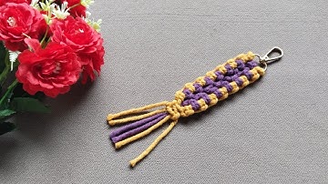 How to Make Macrame Keychain with Lark