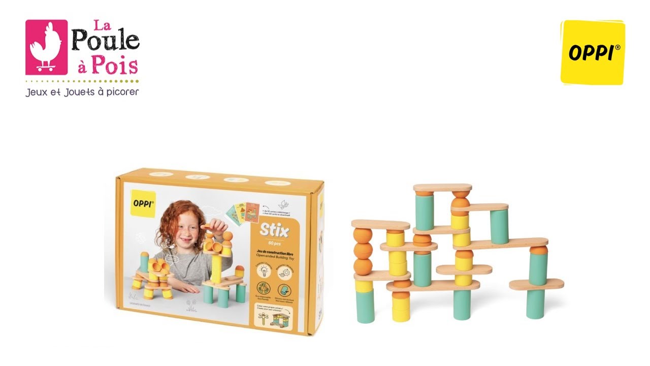 Kit de construction Stix 60 pièces - Oppi