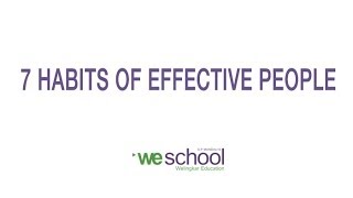 7 Habits of Effective People | Welingkar's WE School screenshot 1