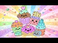 🎨 Cute Treats Coloring for Kids | Yummy Sweets Coloring | Spring Colors & Upbeat Music 🍭🌈