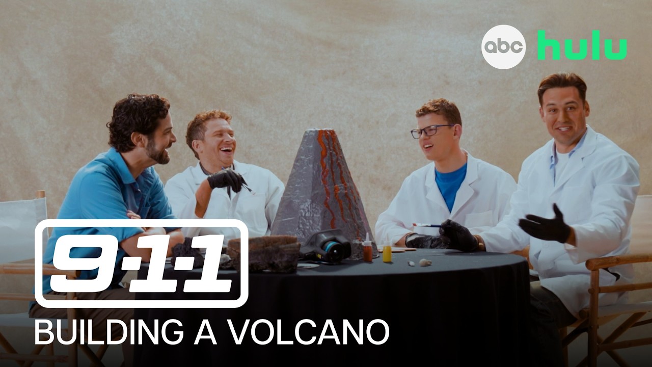 9-1-1 Cast Builds a Volcano with National Geographic Explorer Andrés Ruzo 🌋