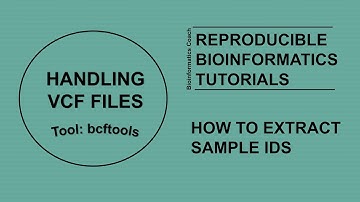bcftools view | bcftools query | Extract sample ids from vcf files using bcftools