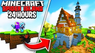 We Spent 24 Hours In The SPIDER Apocalypse On Floating Islands In Minecraft!