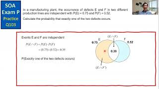 SOA Exam P Practice Q103