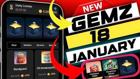gemz daily combo today 18 January | 18 January gemz daily CODE combo today | gemz daily combo #gemz
