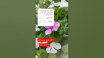 ماهي السورة التي سميت سورة التوديع