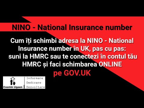 Cum schimbi adresa de la National Insurance number (NINO) și alte detalii personale