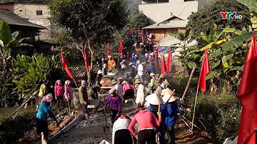 Xã Tú Lệ, huyện Văn Chấn huy động sức dân làm đường giao thông nông thôn